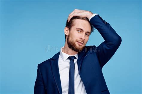 Business Man In A Suit Holds His Hand On His Head Emotion Financial