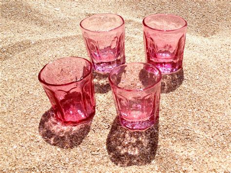 Hot Pink Shot Glasses Set Of 4 Etsy