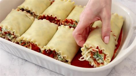 Spinach Artichoke Lasagna Roll Ups Youtube