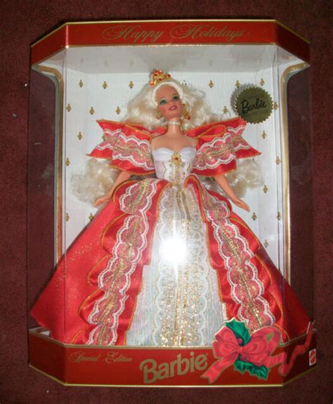 Happy Holidays Barbie 1997 Blonde Collectors Club Edition Gold Seal Ebay