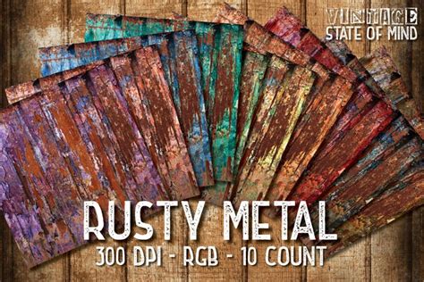 Rusty Metal Digital Papers 226787 Backgrounds Design Bundles