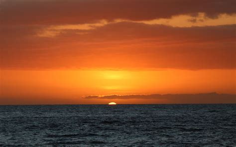 Sunset Hawaii Orange Tropical Ocean Sea Water 5k Mac Wallpaper Download