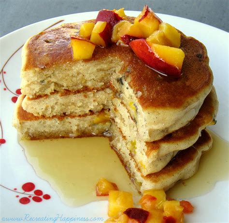 Gluten Free Spiced Peach Pancakes Recipe