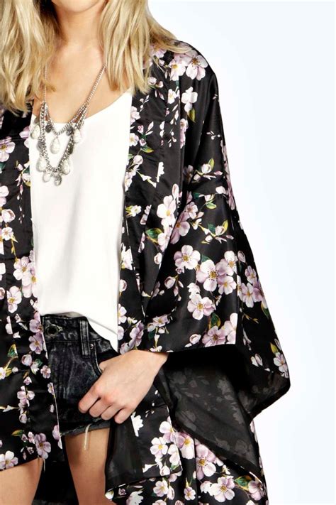 Boohoo Womens Boutique Amy Floral Kimono Jacket Ebay