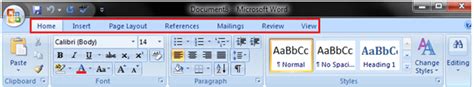 Ribbon And Tabs In Ms Word Javatpoint