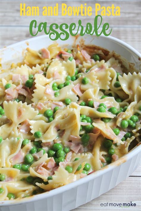 Add the diced ham, sear with the garlic for a minute or two, if desired. Ham & Bowtie Pasta Casserole | Quick and Easy Casserole Recipe!