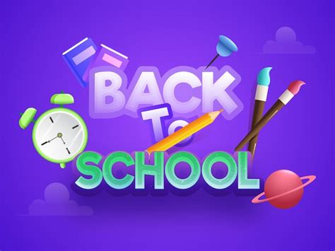 Stylish Colorful Text Of Back To School Header Or Banner Design