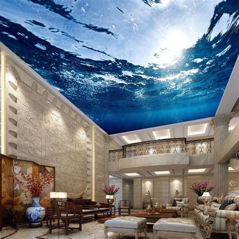 Custom Size Wallpaper Underwater World Ceiling Mural ㎡ In 2020