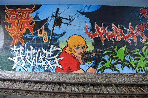 Europes Biggest Graffiti Wall Along Tram Station De Wand