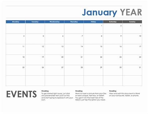 Calendar Templates For Ms Word New Microsoft Word Calendar Template