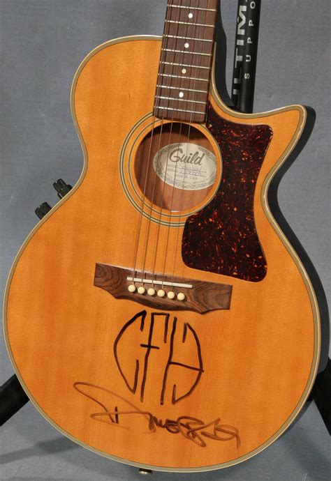 Guild Songbird Acoustic Electric Guitar Autographed By Dimebag Ed