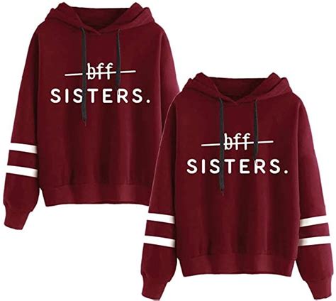 Best Friends Hoodies For 2 Girls Bff Jumper Matching Sweaters For