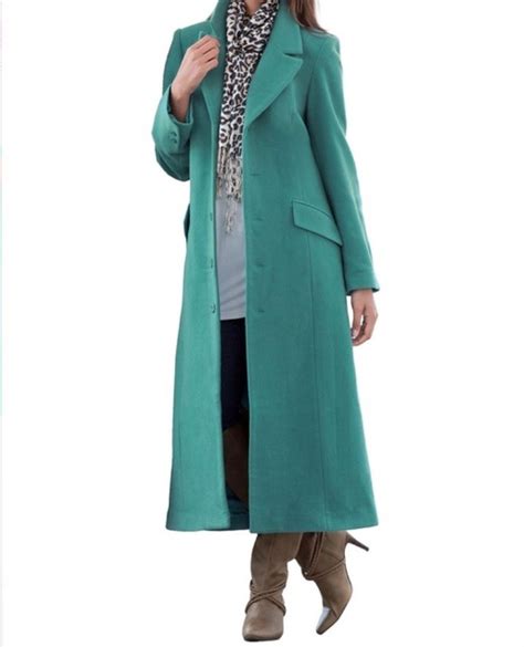 Ladies Womens Winter 100 Wool Full Length Coat Jacket Plus Size 1x 2x