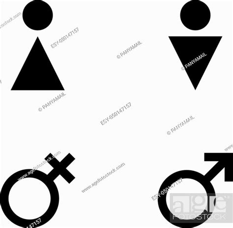 Male And Female Symbols Icons Signs Stock Vector Vector And Low