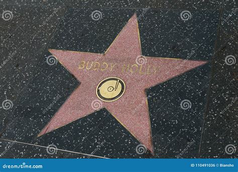 Buddy Holly Star On The Hollywood Walk Of Fame Editorial Photo Image