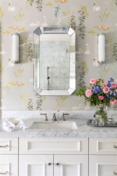 37 Bathroom Wallpaper Ideas That Add Pattern And Color To Your Space