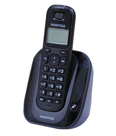 Buy Hashtag 6111 Cordless Direct Landline Phone Black Online At Best