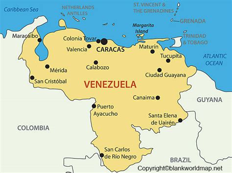 Venezuela Map With Capital Blank World Map