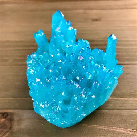 Aqua Aura Quartz Cluster Blue Aura Quartz Cluster Aura Etsy