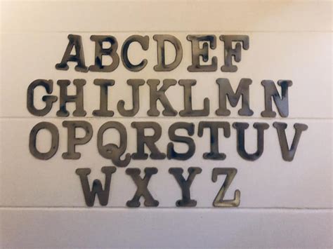 3 Inch Metal Lettersnumbers Typewriter Font Creekside Cottage Designs
