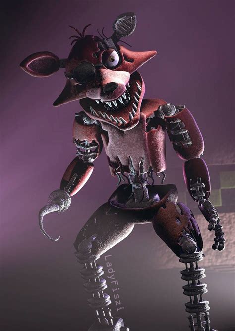 Withered Foxy By Ladyfiszi Withered Foxy Fnaf Foxy Fnaf Drawings