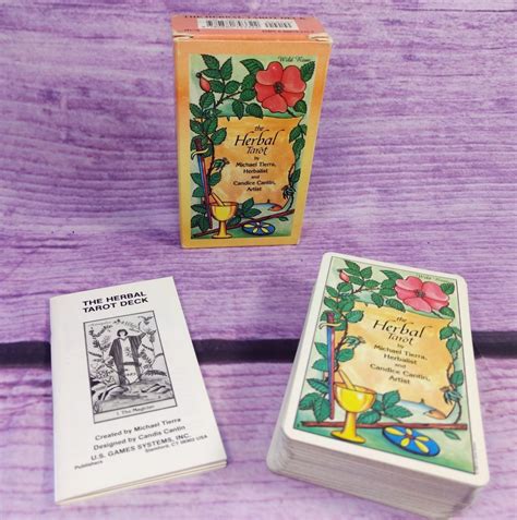 Vintage Herbal Tarot Card Deck 1988 Michael Tierra Candice Cantin Us