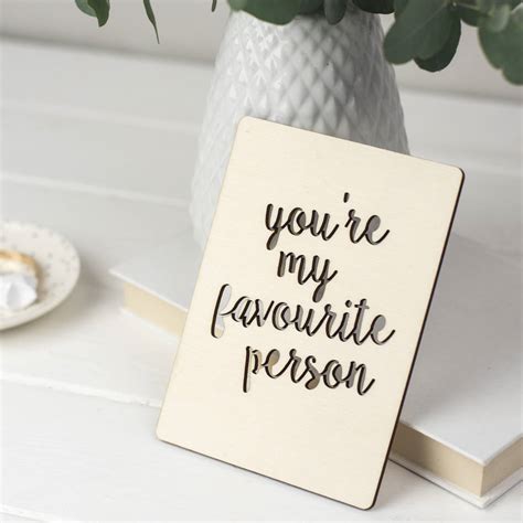 Youre My Favourite Person Wooden Card By Studio Thirty Two