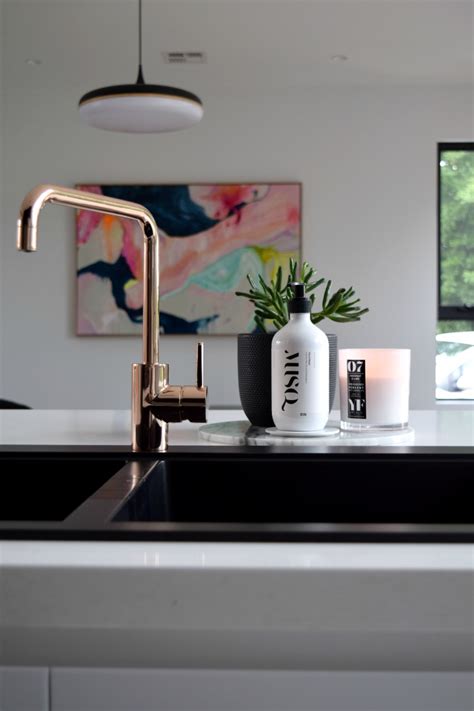 These bold matte black kitchen sink mixers display elegance and stability which is essential to every kitchen. Gina's Home: Kitchen Room Reveal