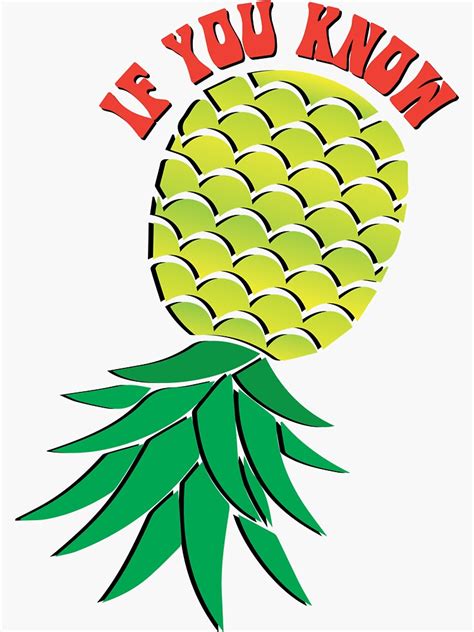 Upside Down Pineapple Swinger Sticker For Sale By Bl3designco Redbubble