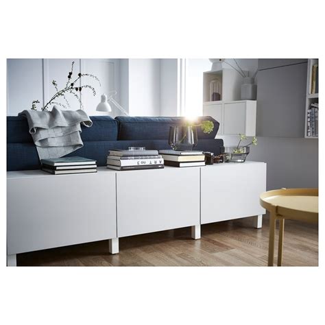BESTÅ Kommode - hvit, Lappviken lys grå - IKEA