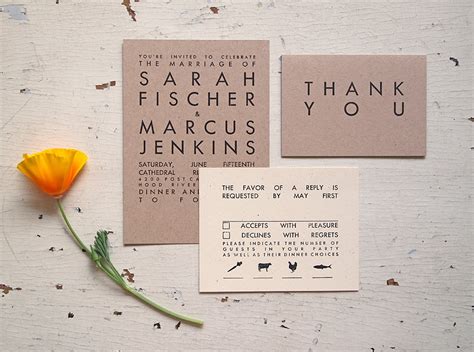 Handmade Wedding Stationery Decor Using Kraft Paper Etsy Weddings 11