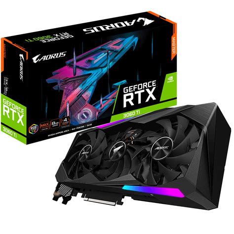 Gigabyte Aorus Geforce Rtx 3060 Ti Master 8gb Gddr6 Rgb Pcie Graphics