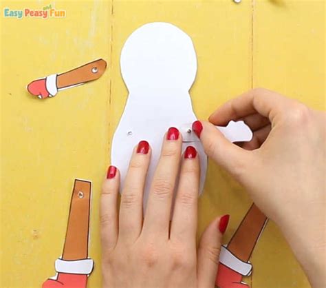 Movable Paper Doll Christmas Photo Craft Easy Peasy And Fun