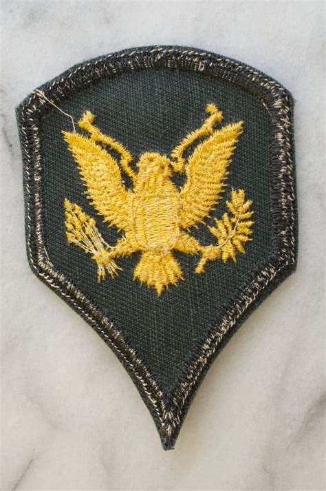 6 Vintage United States Army Issued Spc Rank Sleeve Patch Gold Etsy