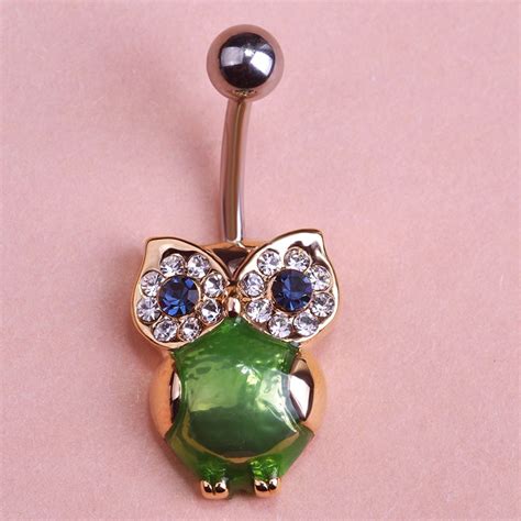 Kawaii Accessories For Sex Body Owl Piercing Jewelry Green Parrot