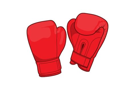 Premium Vector Boxing Gloves Vector Illustration Red Boxing Gloves