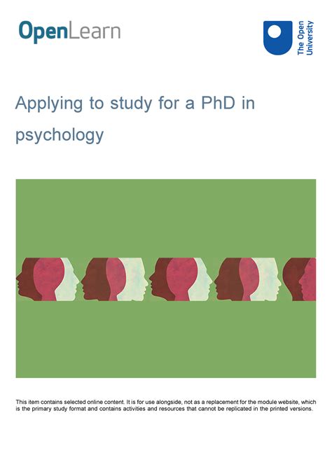 Applying To Study For A Phd In Psychology Printable Applying To Study
