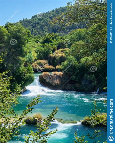 View Of The Waterfalls And Cascades Of Skradinski Buk On The Krka River