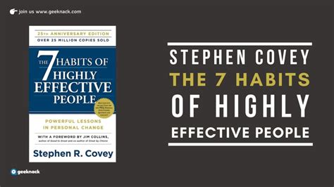 Stephen Covey The 7 Habits Of Highly Effective People Book Review Geeknack