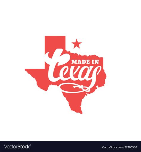 Texas Lettering Royalty Free Vector Image Vectorstock