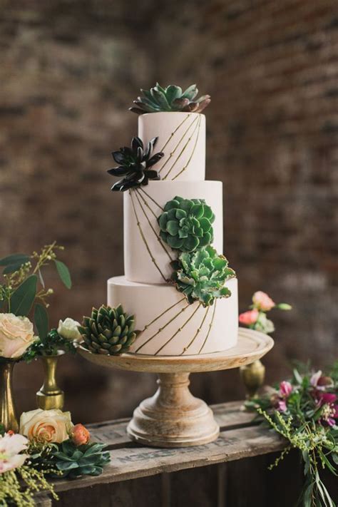 20 Succulent Wedding Cake Inspiration That Wow