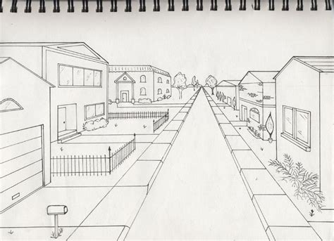 Elements To Incorporate In A Perspective Drawing Of A Street Mailboxes