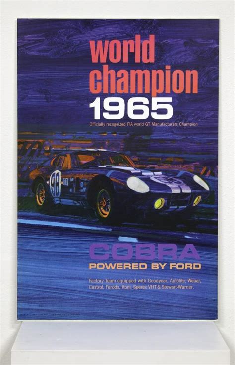 Sold Price 6 George Bartell Vintage Muscle Car Posters Cobra Gt