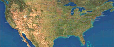 United States Map And Usa Satellite Images