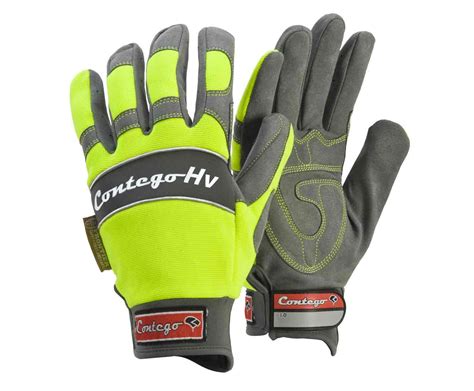 Contego Hi Vis Work Gloves Mechanics Hand Protection P8174hv Glove