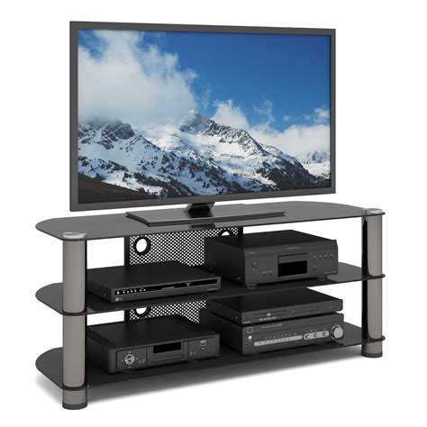 Böttcher tv stand for tvs up to 88). CorLiving New York 50" Wide Metal and Glass TV Stand