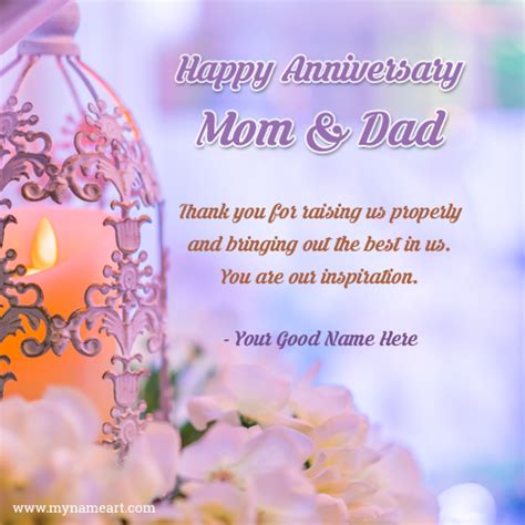 Anniversaries are always a time for celebrations, especially when it is our parents anniversary. Anniversary Wishes For Couples Name Edit Online