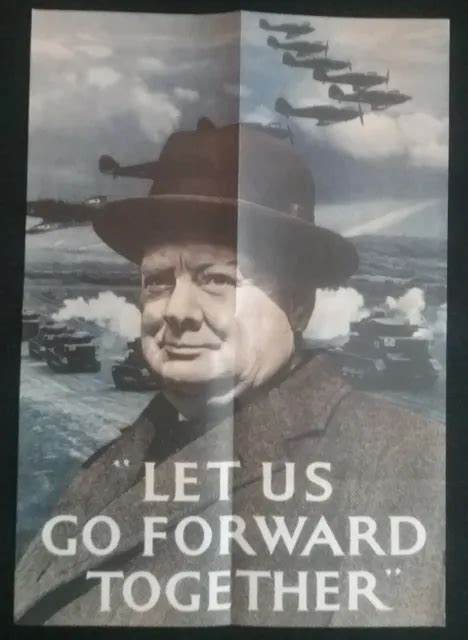 Winston Churchill Iconic Poster World War Ii Reproduction Of The
