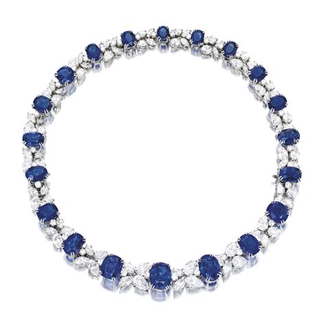 1842 Impressive Sapphire And Diamond Necklace Harry Winston