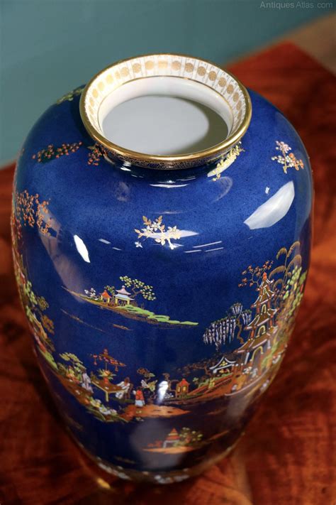 Antiques Atlas Carlton Ware Blue Royal Pagoda Vase